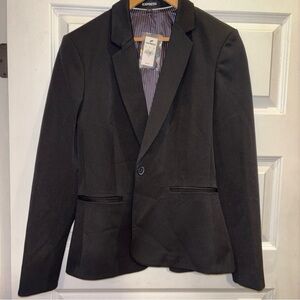 Express NWT Black Blazer women’s Size 10 One Button Jacket Stretch Lined Pockets